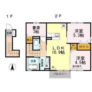 フォーレストKOHARU【2階】の間取り