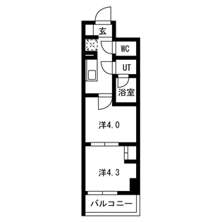 プライマル門前仲町【7階】の間取り