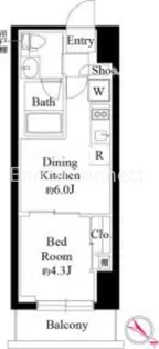 東京都中央区築地6【マンション】の間取り