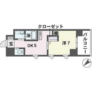 QREST博多東II【5階】の間取り