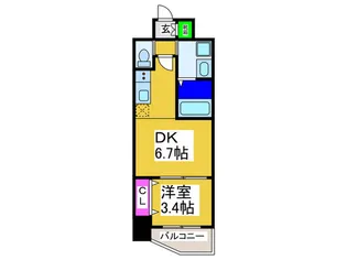 クローバー・グランデ今里【10階】の間取り