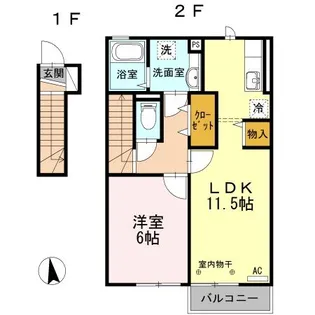 セントフォーレ【2階】の間取り