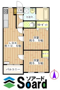 リバーヒルズ【1階】の間取り