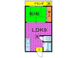 杉浦コ-ポ【3階】の間取り