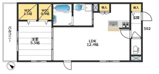 リヴィエール浮間舟渡【5階】の間取り