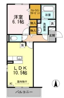 セジュールクレア【3階】の間取り