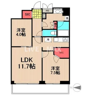 パークアクシス辰巳ステージ【13階】の間取り