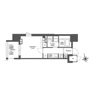 LIBR GRANT 西新宿EAST【7階】の間取り