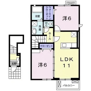 レスピレII【2階】の間取り