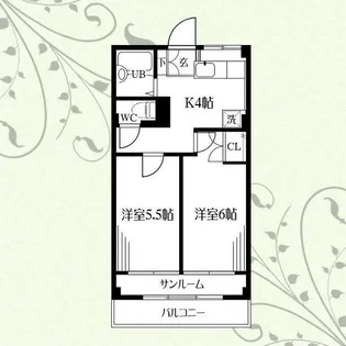 クラウディII【5階】の間取り