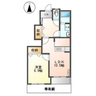 シエロ パティオ【1階】の間取り