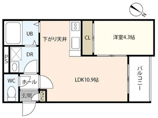 REGALEST 西広島駅【3階】の間取り