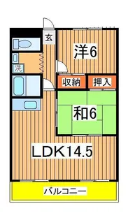 エクセレント富士見台【3階】の間取り