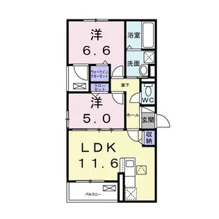 シャングリラ【1階】の間取り