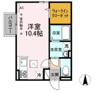 ル・シャンドール【1階】の間取り