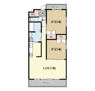 LIVEWELL滝川【3階】の間取り