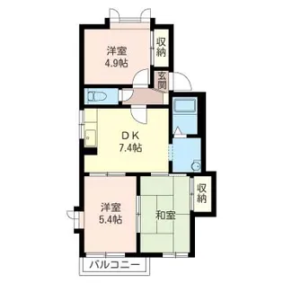 椎の木ハイツI【2階】の間取り
