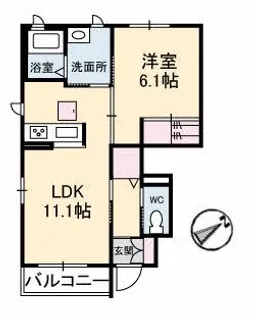 ボナール周南【1階】の間取り
