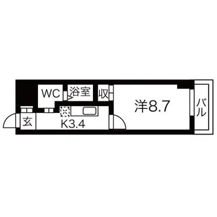 ZERO千代崎【4階】の間取り
