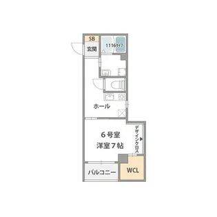 クィーンライフ東今里【6階】の間取り