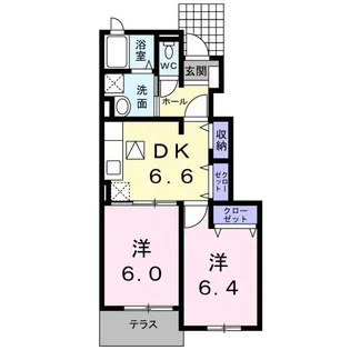 フェリス・ユー II【1階】の間取り