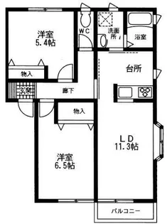 クレストール【2階】の間取り