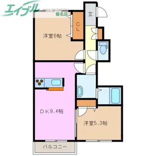 カーザソラーレ【1階】の間取り