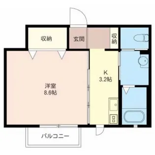 パティオ桜道【2階】の間取り