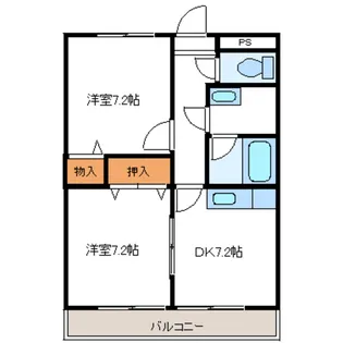 オーシャンロワール【2階】の間取り