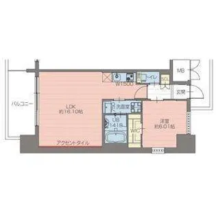 プレジオ梅田【5階】の間取り