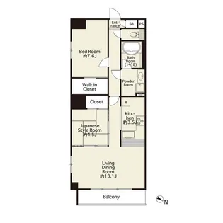 プロシード篠崎2(SPI)【7階】の間取り