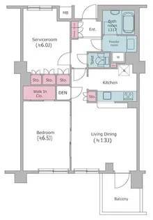 レジディア文京音羽【1階】の間取り