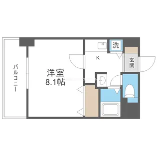 エスライズ中之島WEST【8階】の間取り
