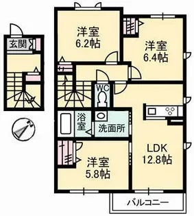 ブリーゼ・モール B棟【2階】の間取り