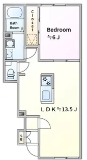 セレーナ十日市場【1階】の間取り