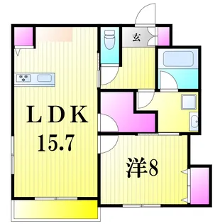 ラ・フェリーチェ【1階】の間取り