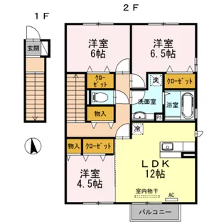 パティオ【2階】の間取り