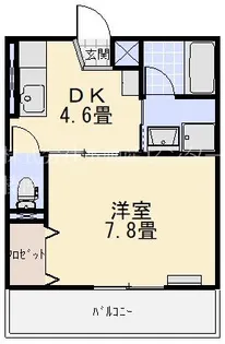 リバービレッジII【1階】の間取り