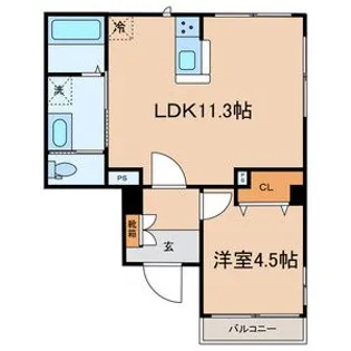 Giugno( )内神田【3階】の間取り
