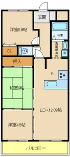 フロックス西明石【4階】の間取り
