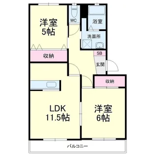 サンレイク【1階】の間取り