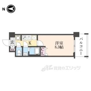 ソルテラス京都西大路郁【4階】の間取り