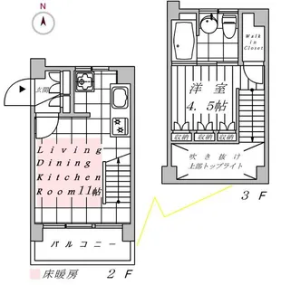 カシータ雑司ヶ谷の間取り