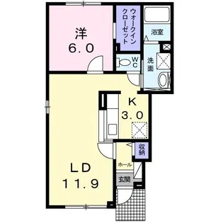 ガロファーノ【1階】の間取り