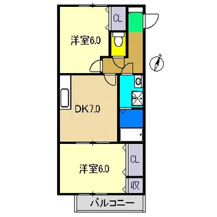 グレイス五台山【1階】の間取り