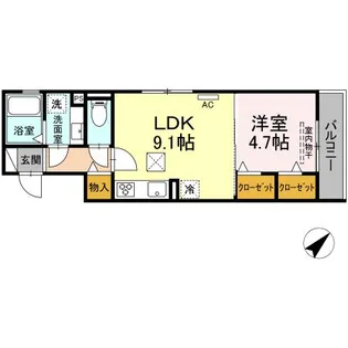 エスペランサ千種【1階】の間取り