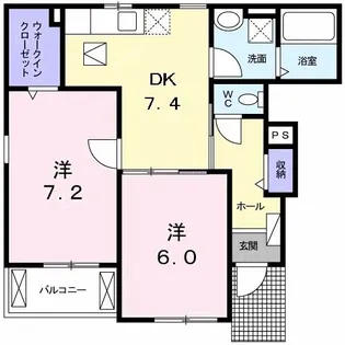 ザ ガーデンヴィラ 箸蔵 C【1階】の間取り