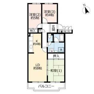 UR立川若葉町【2階】の間取り