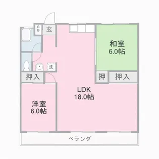 崎原第3マンション【3階】の間取り