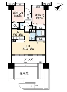 URプラザシティ新所沢けやき通り第三【1階】の間取り